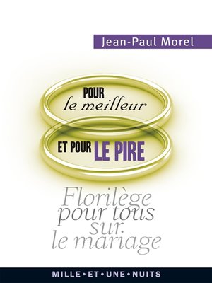 cover image of Pour le meilleur et pour le pire